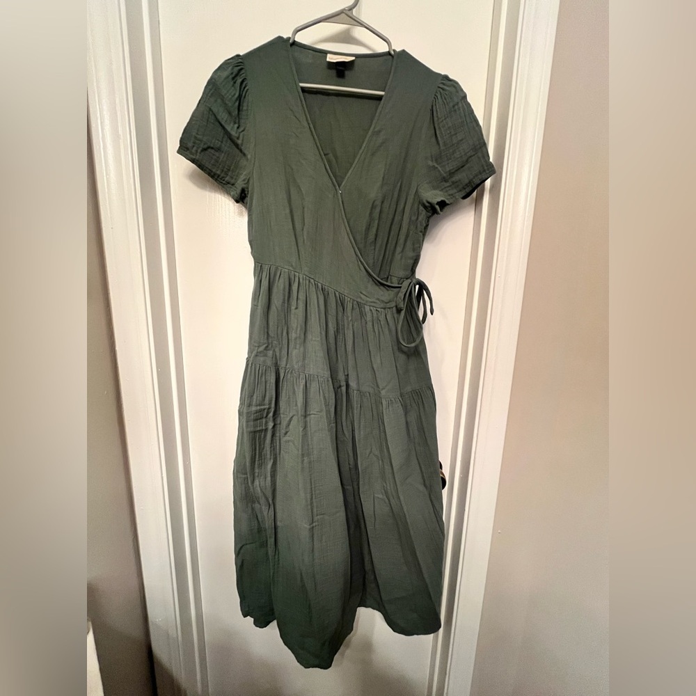 Green Linen Dress